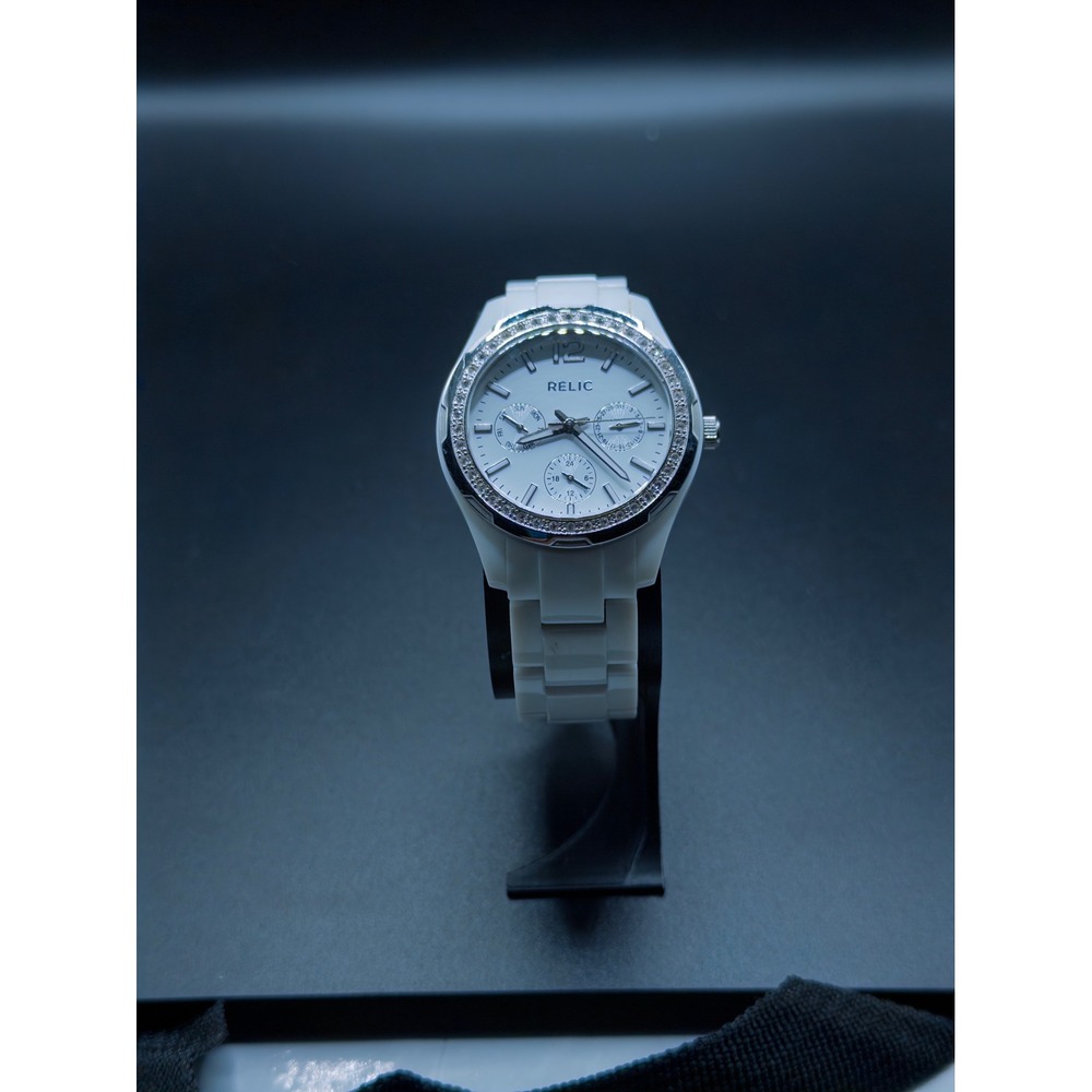 Relic by Fossil Starla ZR15551 Women's White Crystal Watch Multifunction